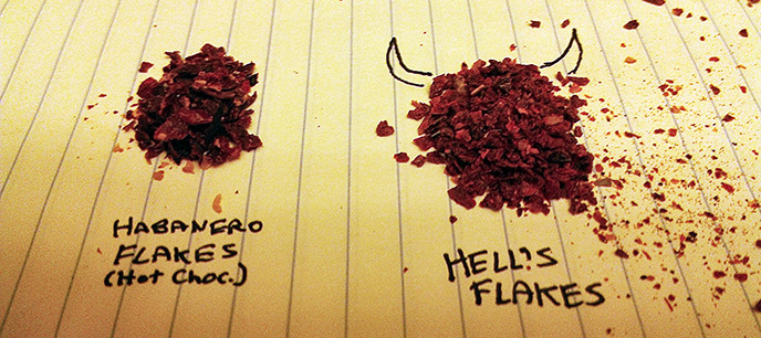 Hell Flakes and Habanero Flakes