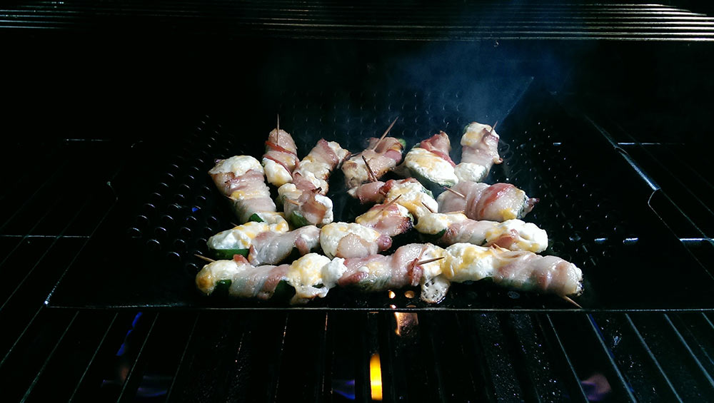 Mmmm tasty jalapeno poppers on the grill