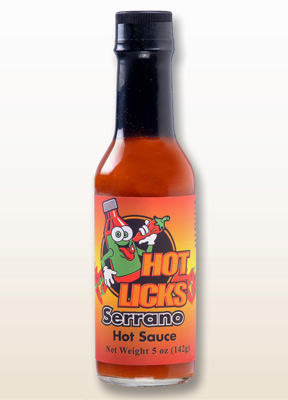 Hot Licks Serrano Hot Sauce